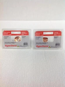 2x Hypertherm 220948 Fine Cut Ohmic Shield 45A Duramax Lk-Rt For Pmx45xp-65-85 - Picture 1 of 12