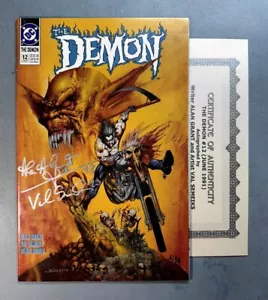 THE DEMON 12 (VF/NM 9.0) 1991 / SIGNED by VAL SEMEIKS & ALAN GRANT w/COA / LOBO* - Picture 1 of 12