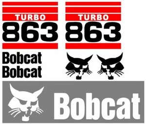 Bobcat 863 (SET OF 7) Skid Steer Replacement Aftermarket Vinyl Decals - Picture 1 of 2