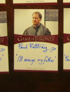 Game of Thrones Complete Series Volume 2 PAUL RATTRAY Inscription Autograph