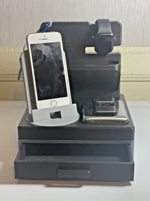 Phones - Nightstand Organizer with Drawer for Valuables for Men & Women. - Image 1 of 4