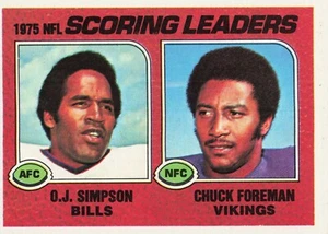 1976 Topps Football Scoring Leaders OJ Simpson #204 - Picture 1 of 2