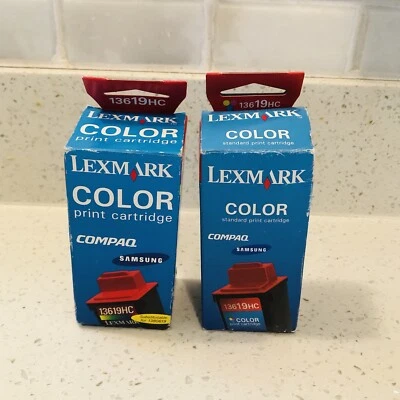 Lot Of 2 LEXMARK 13619HC COLOR INK CARTRIDGES  New Open Box - Image 1 of 4