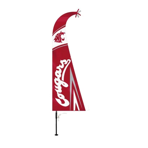 Washington State Cougars 44 Inch Premium Feather Flag with Pole [NEW] Banner Cover