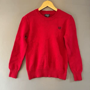 Chaps Kids Sweater Size Large 14-16 Red Color 100% Cotton Classic Crest Logo - Picture 1 of 11