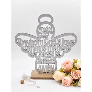 Centro de mesa religioso de madera plateada de EE. UU. 4/12 piezas con soporte para mejorar las vibraciones de la mesa de comedor - Imagen 1 de 1