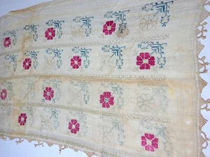 Greek Island Embroidery Silk 19th C Ottoman Textile Important Provenance - Picture 1 of 11