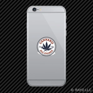 420 Cannabis Cell Phone Sticker Mobile Die Cut marijuana weed - Picture 1 of 1