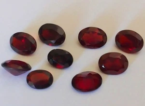 Natural Garnet Oval 8x6mm Red Loose Gemstone Kenya Good Quality - Picture 1 of 12