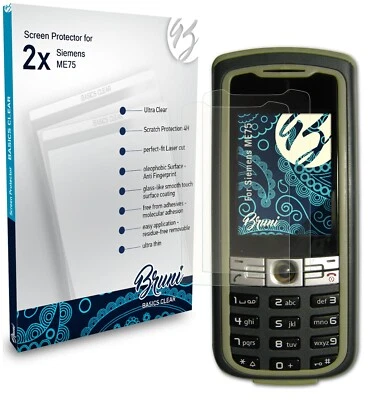 Bruni 2x Lámina Protectora para Siemens ME75 Película Protectora - Imagen 1 de 4