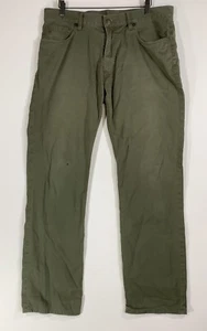 Vintage Polo Ralph Lauren grün Baumwolle gerade 650 Hose Chino 35x32 Talon Reißverschluss - Bild 1 von 12