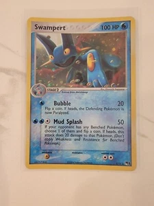 Pokémon TCG Card Swampert POP RARE PROMO 5/17 Pokemon HOLO - Creased - Photo 1/2