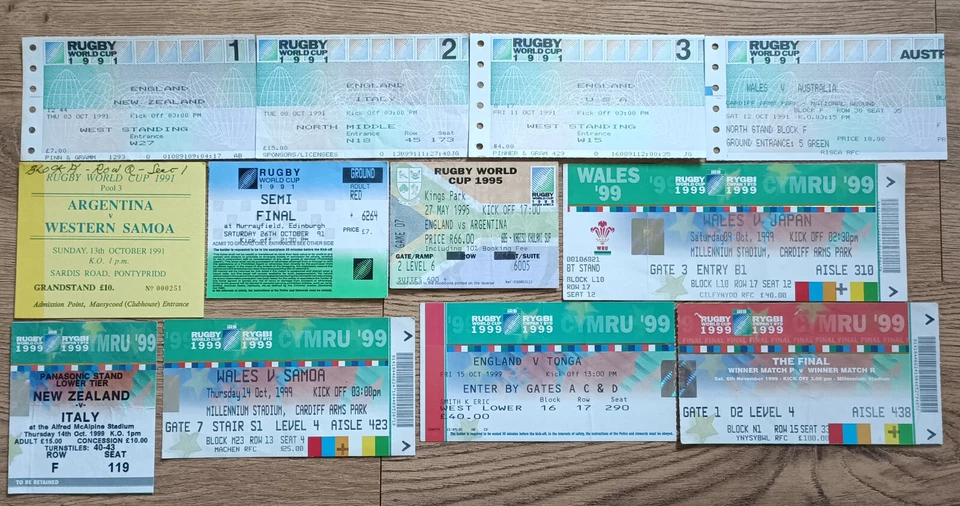 Billets Coupe du Monde de Rugby Occasion 1991 - 1999 - Photo 1/1