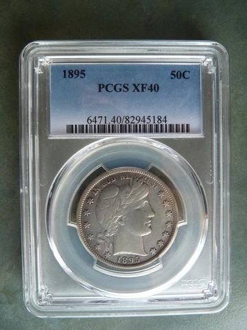 1895-P  Barber Half Dollar  PCGS XF-40 Cover