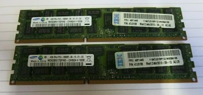 Samsung M393B5170FH0-CH9Q4 8GB (2x4GB) 2Rx4 PC3-10600 DDR3 ECC CL9 Memory RAM - Image 1 of 4