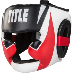 Title Boxing Command Lightweight Full-Face Training Headgear - Black/White/Red - Picture 1 of 3