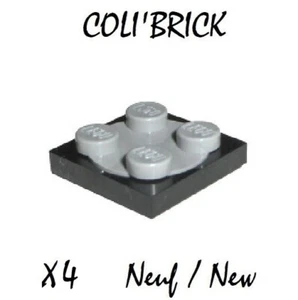 Lego 3680 3679 - 4x Drehplatte Turntable 2x2 Plate - Schwarz /Black - Neu - Bild 1 von 1