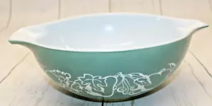 Ciotola Cenerentola insalata frutta vintage anni 60 Pyrex promozionale 4 QT verde - Foto 1 di 11