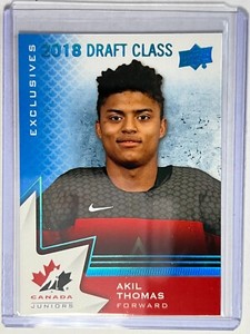 2020 Team Canada - 2018 Draft Class - Blue Exclusives #94 - Akil Thomas (Mult.)