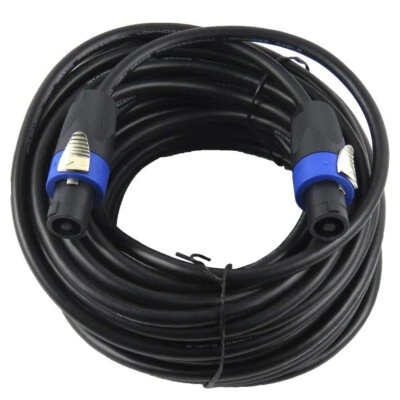 Cable Speakon to Speakon 50 pies calibre 12 AWG cable DJ/audio profesional PA cable altavoz Foto 1 de 4