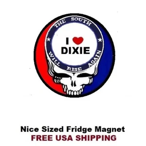 217 - Nice Grateful Dead Jerry Garcia Love Dixie Refrigerator Fridge Magnet - Picture 1 of 1