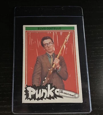 Tarjeta de novato Elvis Costello 1977 Monty Gum Punk The New Wave tarjeta EX 70s RC años 70 Foto 1 de 4
