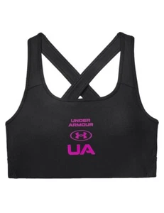 Sujetador deportivo Under Armour UA Crossback gráfico negro impacto medio para mujer talla M nuevo con etiquetas - Imagen 1 de 11