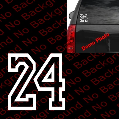 Many Size/Colors Kobe Bryant #24 Basketball Car Window Vinyl Decal Sticker SP040 - Image 1 of 4