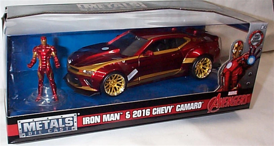 2016 Chevy Camaro Iron Man with Figure 1/24 SCALE DIECAST OPENING Parts 99724 - Image 1 of 1