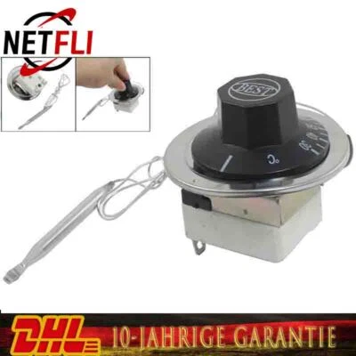 Temperaturschalter Kapillar Thermostat 1NO 1NC AC 16A 250V 30-110C für Backofen - Bild 1 von 4