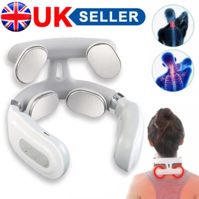 Electric Cervical Neck Pulse Massager Pain Shoulder Relief Body Muscle Relax UK