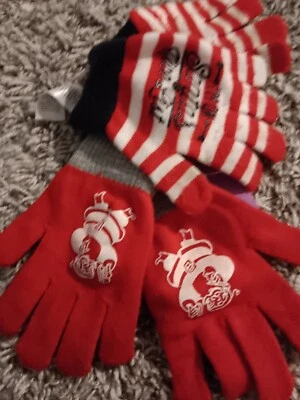 Osh Kosh Kids 4-14 Christmas Gloves 2 Pair - Image 1 of 3
