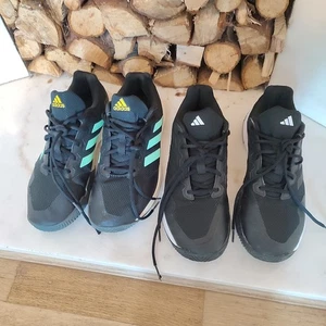 2 pairs! Adidas Gamecourt 2.0 Tennis Shoes - Size UK 10 - Very Good Condition - Picture 1 of 4