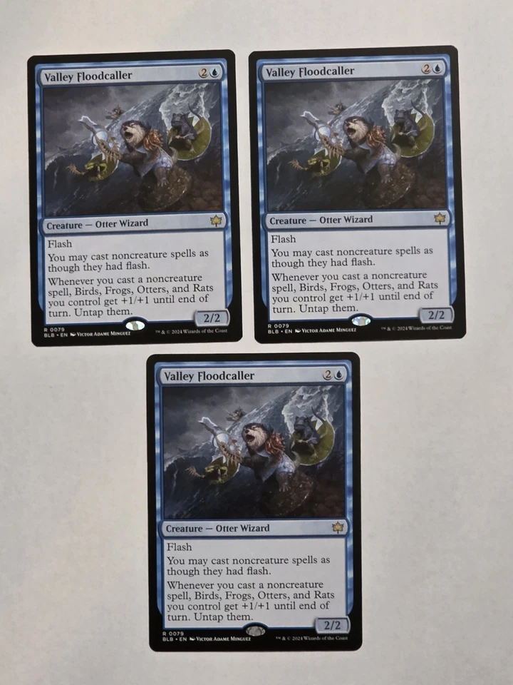 3x Valley Floodcaller - Bloomburrow - Near Mint - MTG - Image 1 of 1
