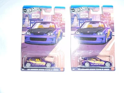 Lote (2) Hot Wheels Silver Series Compact Kings, 99 HONDA CIVIC TIPO R 2/5, MUY BUEN ESTADO Foto 1 de 3