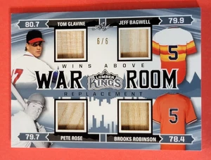 Pete Rose BAT CARD #6/6 Brooks Robinson Jeff Bagwell Tom Glavine '20 LEAF LUMBER - Picture 1 of 3