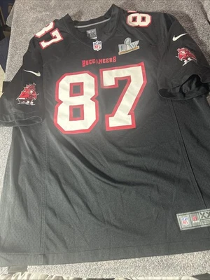 Camiseta Nike NFL On Field LV Superbowl Tampa Bay Buccaneers #87 Gronkowski XXL Foto 1 de 4