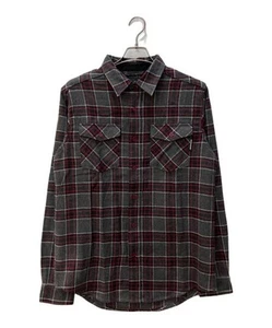 INDEPENDENT Flannel shirt Red x Gray - Picture 1 of 6