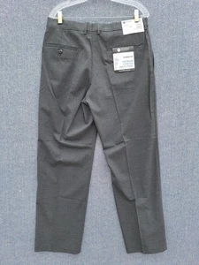 NWT Haggar Premium Stretch Dress Pants 34X30 Charcoal Gray Classic Fit Easy Care - Picture 1 of 15