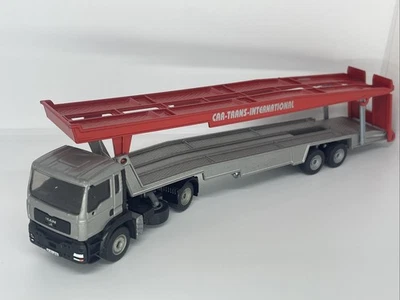 Siku MAN Autotransporter 3112 Car Trans International Grau Sattelzug 1:55 - Bild 1 von 4
