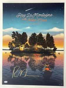 RAY LAMONTAGNE SIGNED AUTOGRAPH 18X24 CONCERT TOUR POSTER NASHVILLE 8/17/18 JSA - Picture 1 of 2