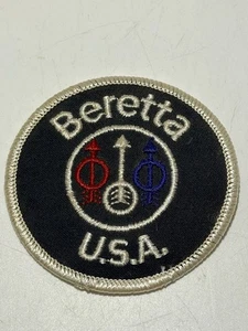 Vintage Beretta USA Firearms Logo gestickt Patch Bügelbild aufnähen 3" nie benutzt - Bild 1 von 2