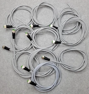 M12 Female Straight 4 Pin Connector Aviation Electrical Cable 2M / 5' - 10 Pack - Picture 1 of 3