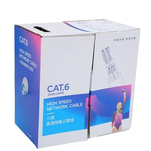 1000ft Cat6e Network Cable CMR Flame Retardant Oxygen Free Copper Gigabit N AU - Afbeelding 1 van 12