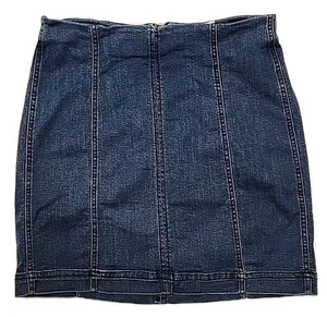 ☆ Mudd Junior’s Flx Stretch Denim Jean Short Skirt Size 11 Blue Back Zipper - Picture 1 of 8