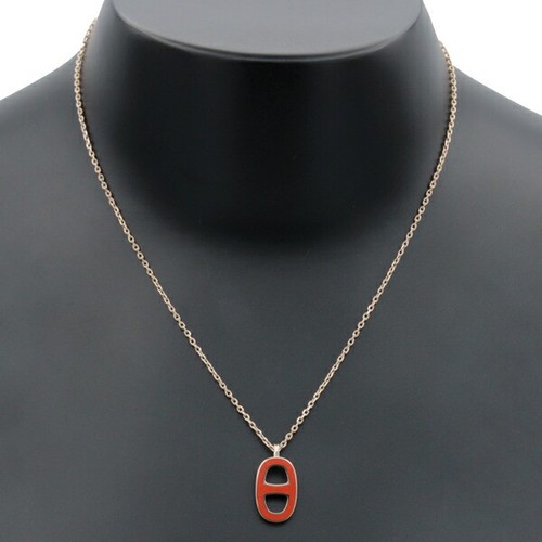 HERMÈS Collana Hermes Iliard placcato oro rosa Iliard arancione ferramenta D2530