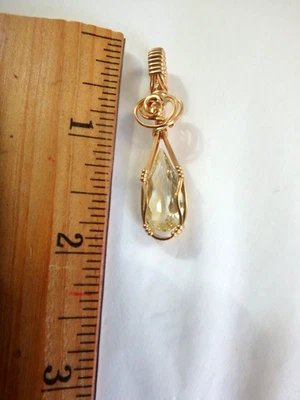 Colgante Citrino Colgante Hecho a Mano Envuelto Artesano Foto 1 de 4