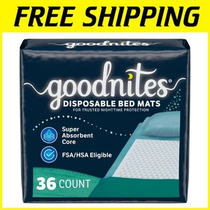 Bedwetting Bed Mats, 2.4 x 2.8 ft, 36 Ct - Picture 1 of 8