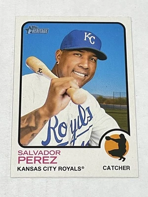 2022 Topps Heritage Baseball #267 - Salvador Perez - Kansas City Royals - Image 1 of 2