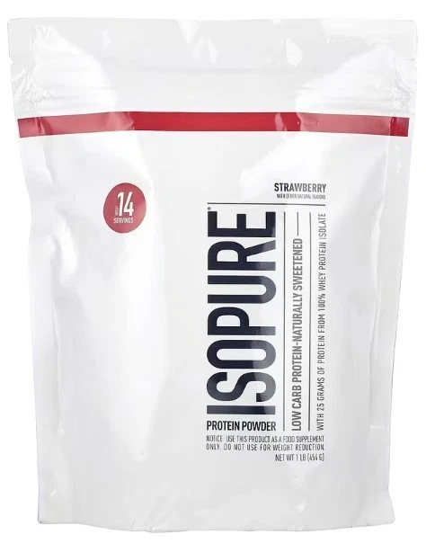 Isopure Low Carb Protein Powder Strawberry 1 LB 454 G